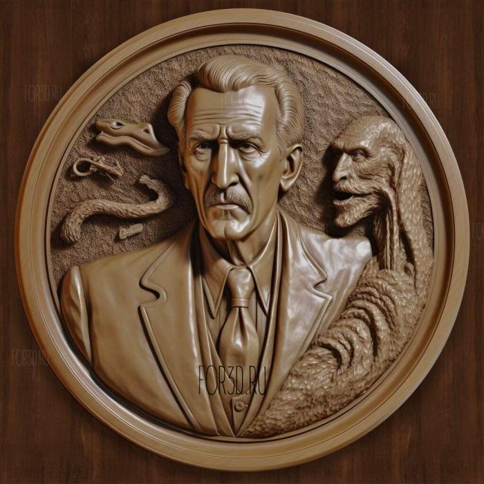 Vincent Price 3 stl model for CNC